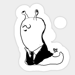 Slug Business Man Sticker